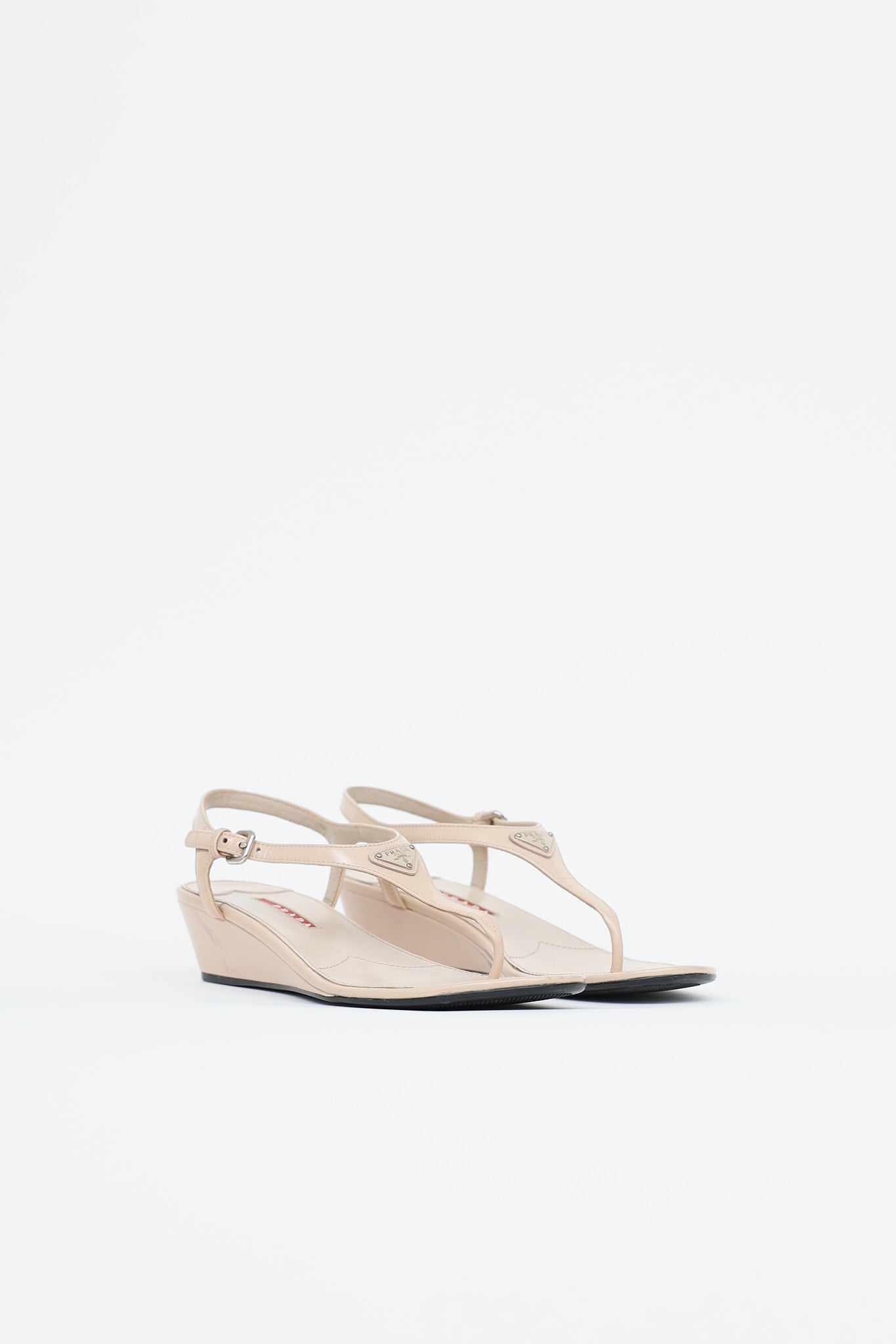 Prada Patent Wedge Sandal