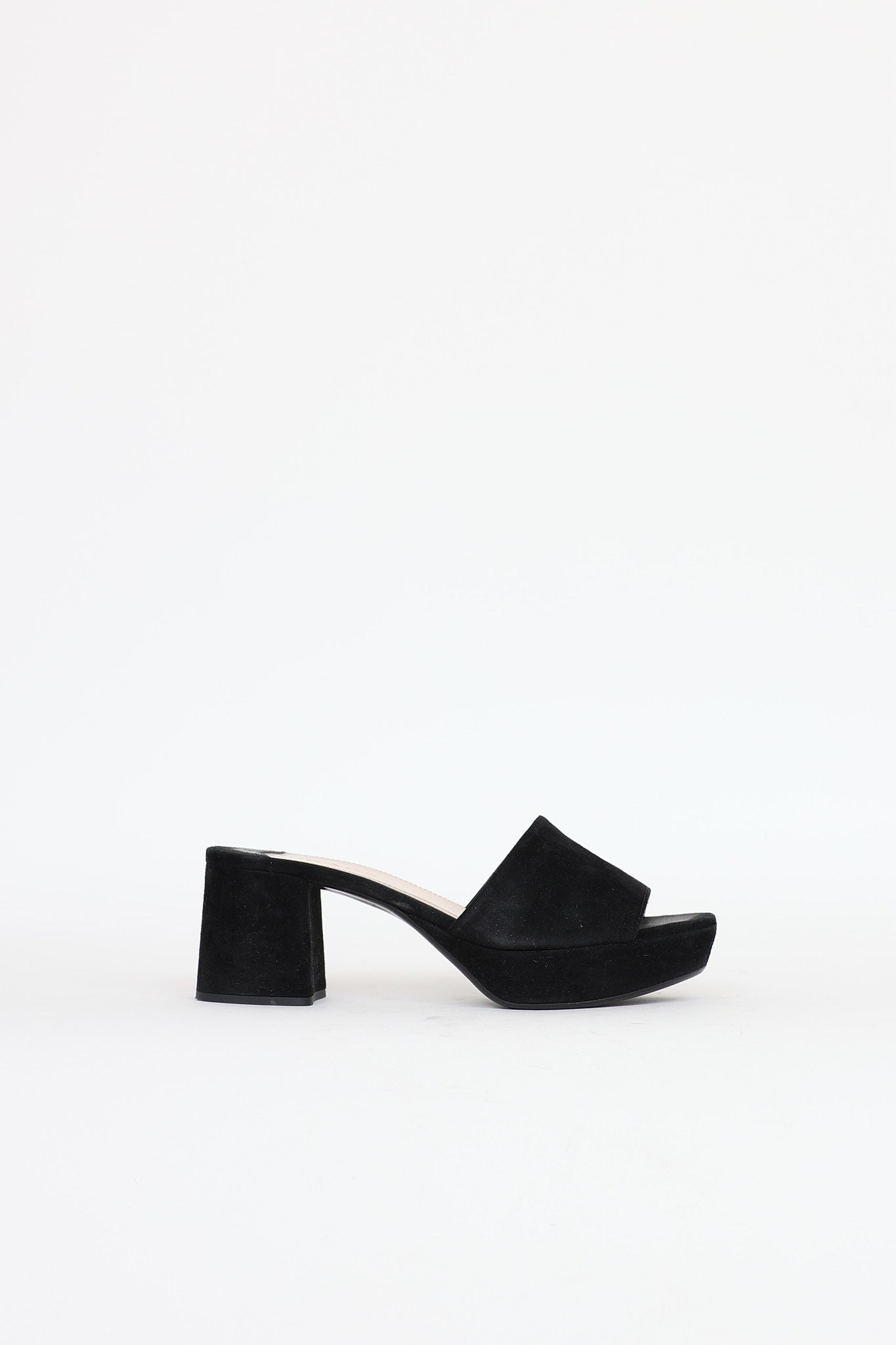 Prada Suede Open Toe Mule