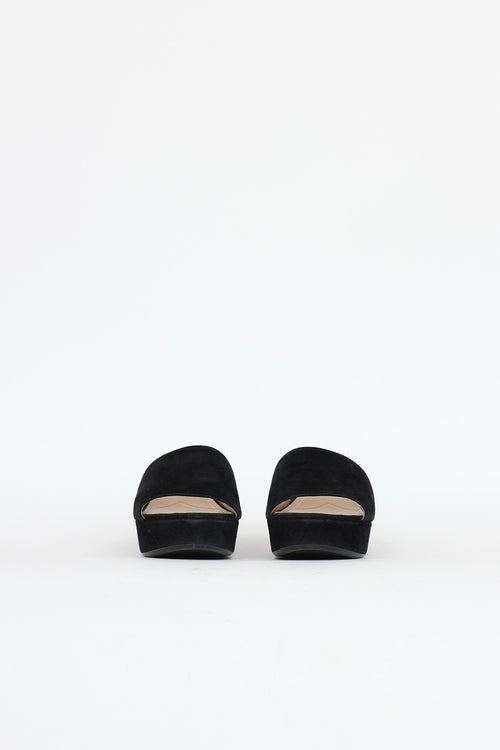 Prada Suede Open Toe Mule