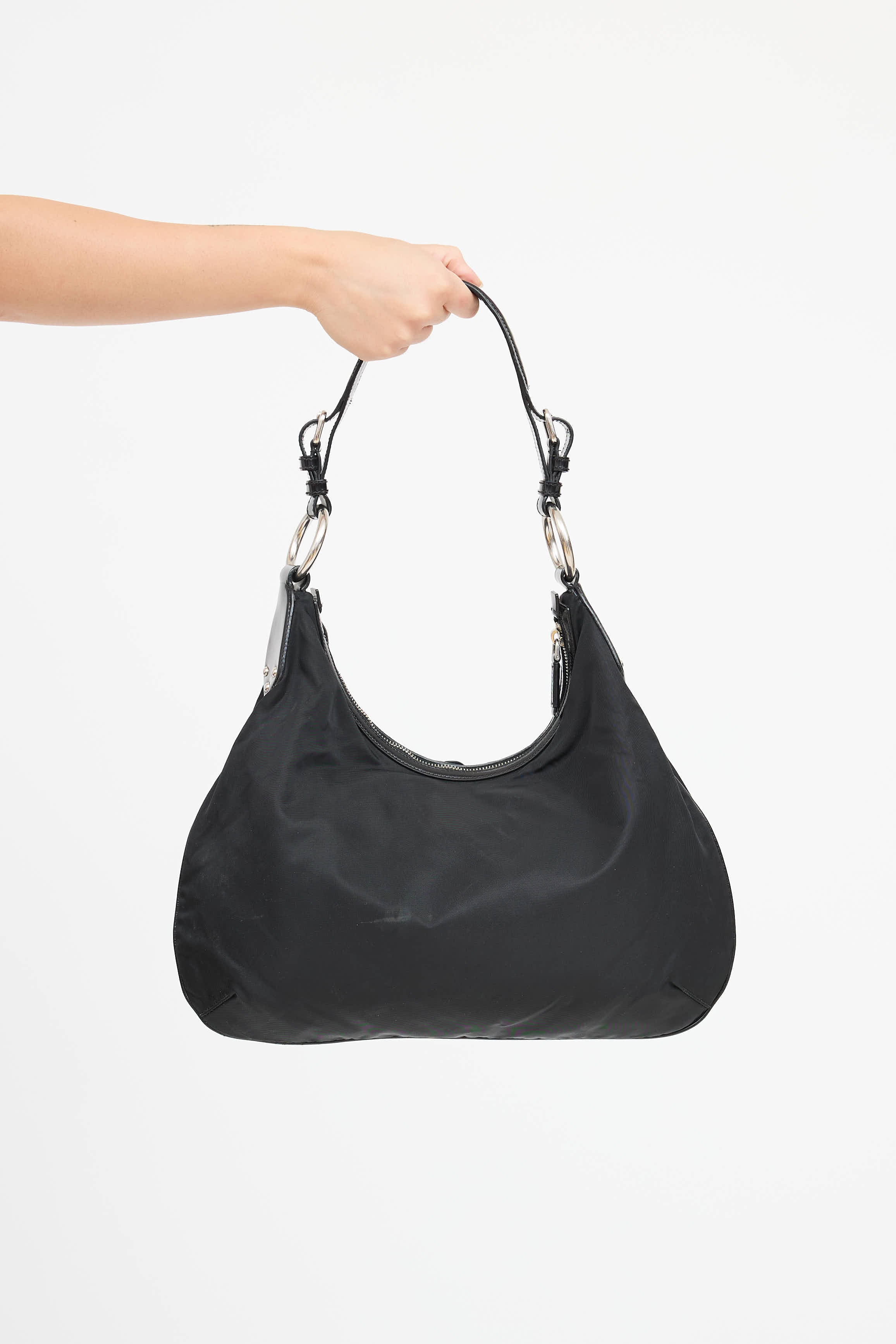 Prada Nylon Canapa Logo Shoulder Bag