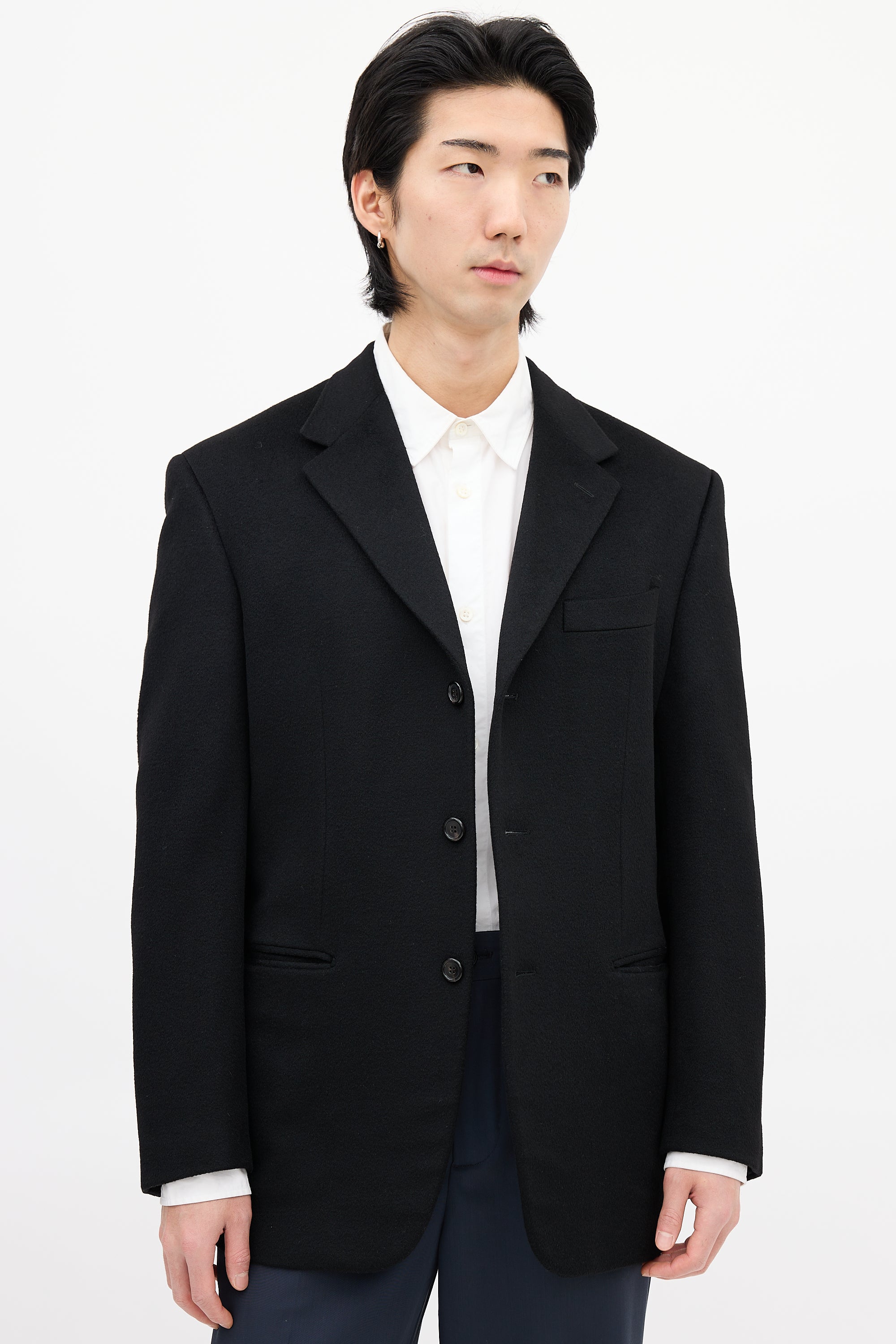Prada Black Cashmere Blazer