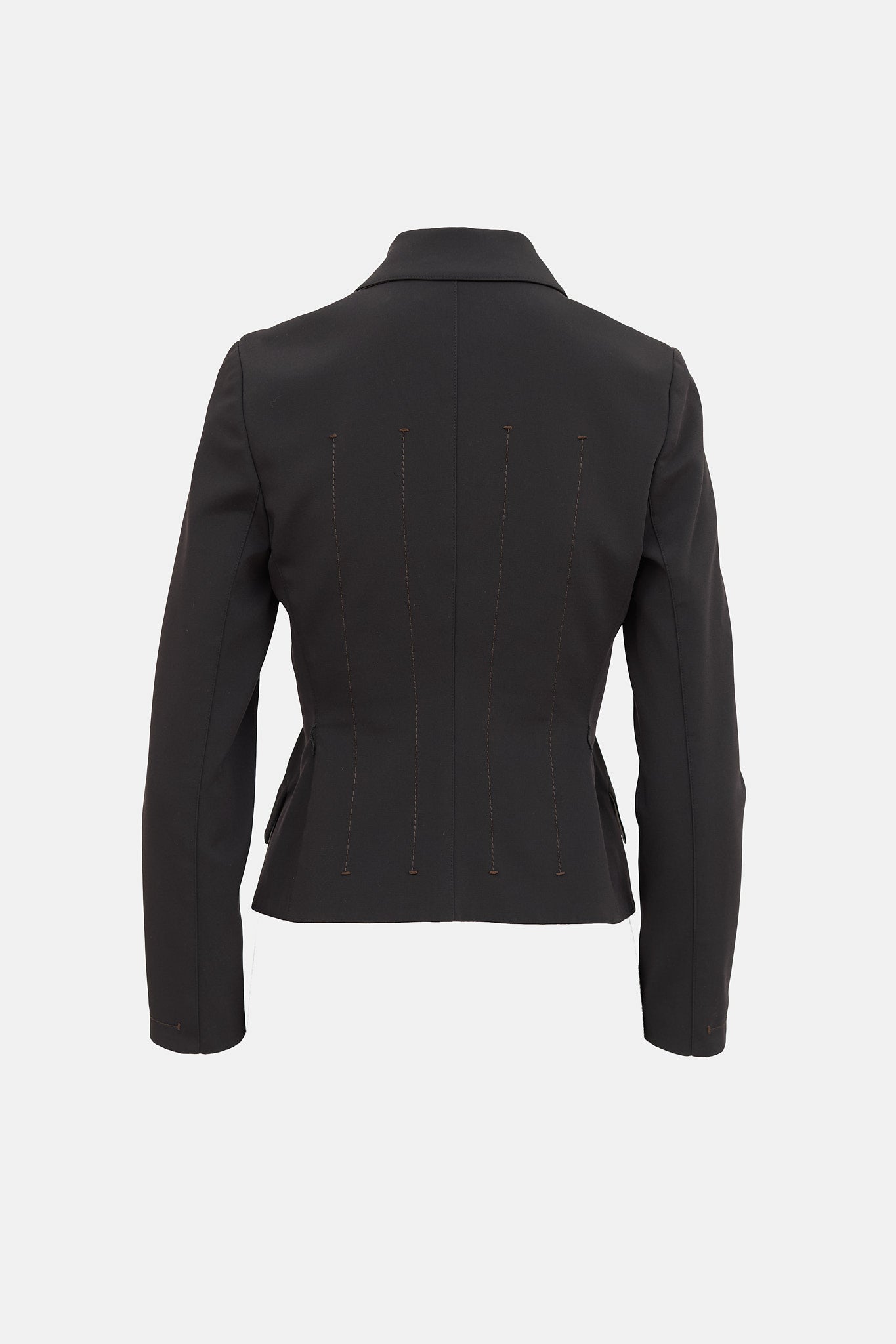 Contrast Stitch Button Jacket
