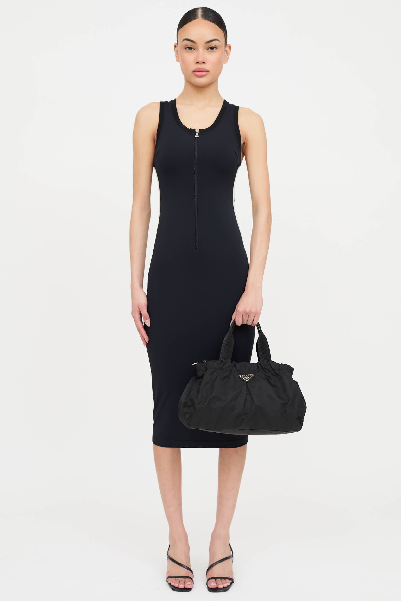 Prada Pleated Trim Nylon Bag