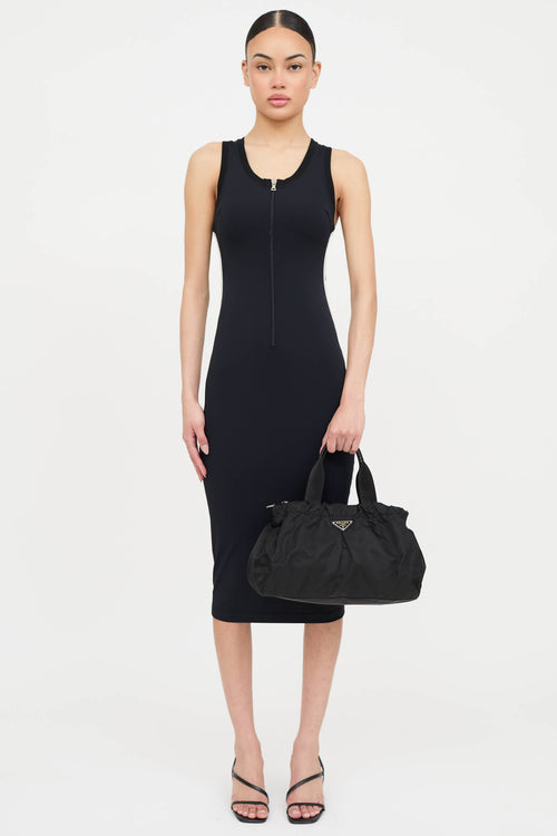 Prada Pleated Trim Nylon Bag