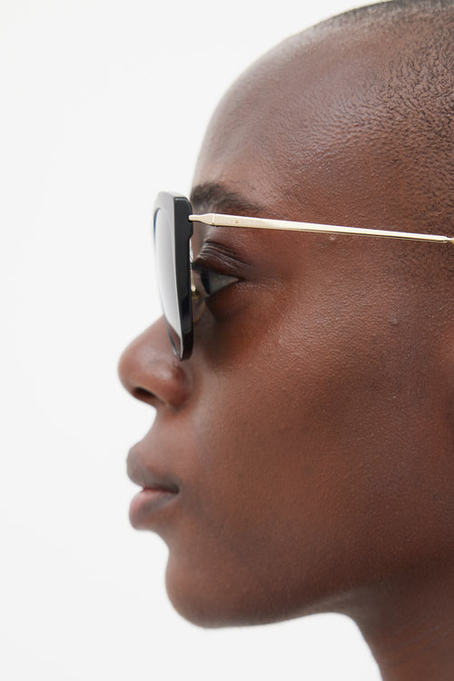 Prada Black Gold & Brown SPR20U Sunglasses