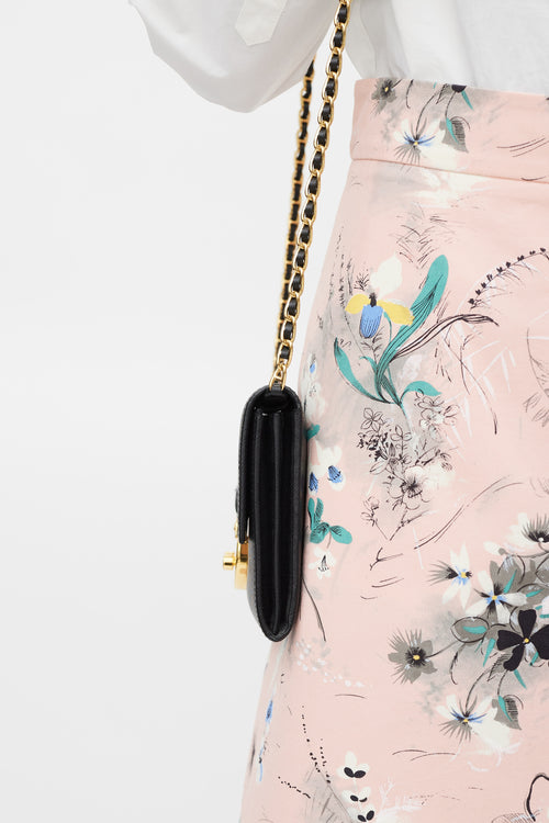 Prada Black & Gold Saffiano Lux Bandoliera Bag