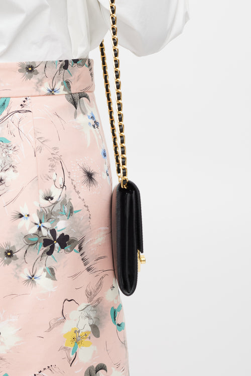 Prada Black & Gold Saffiano Lux Bandoliera Bag