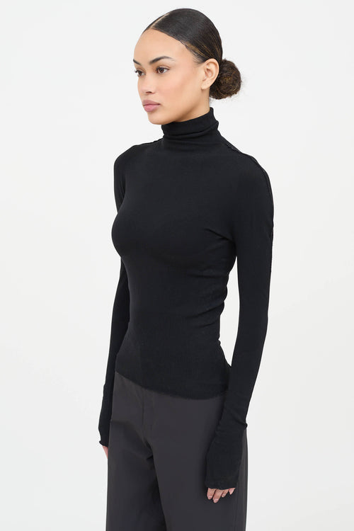 Prada Sport Nylon Turtleneck Top