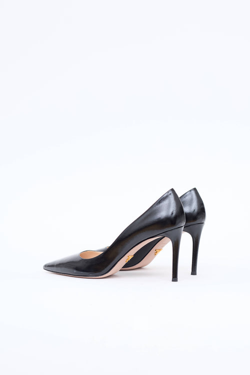 Prada Saffiano Point Toe Pump