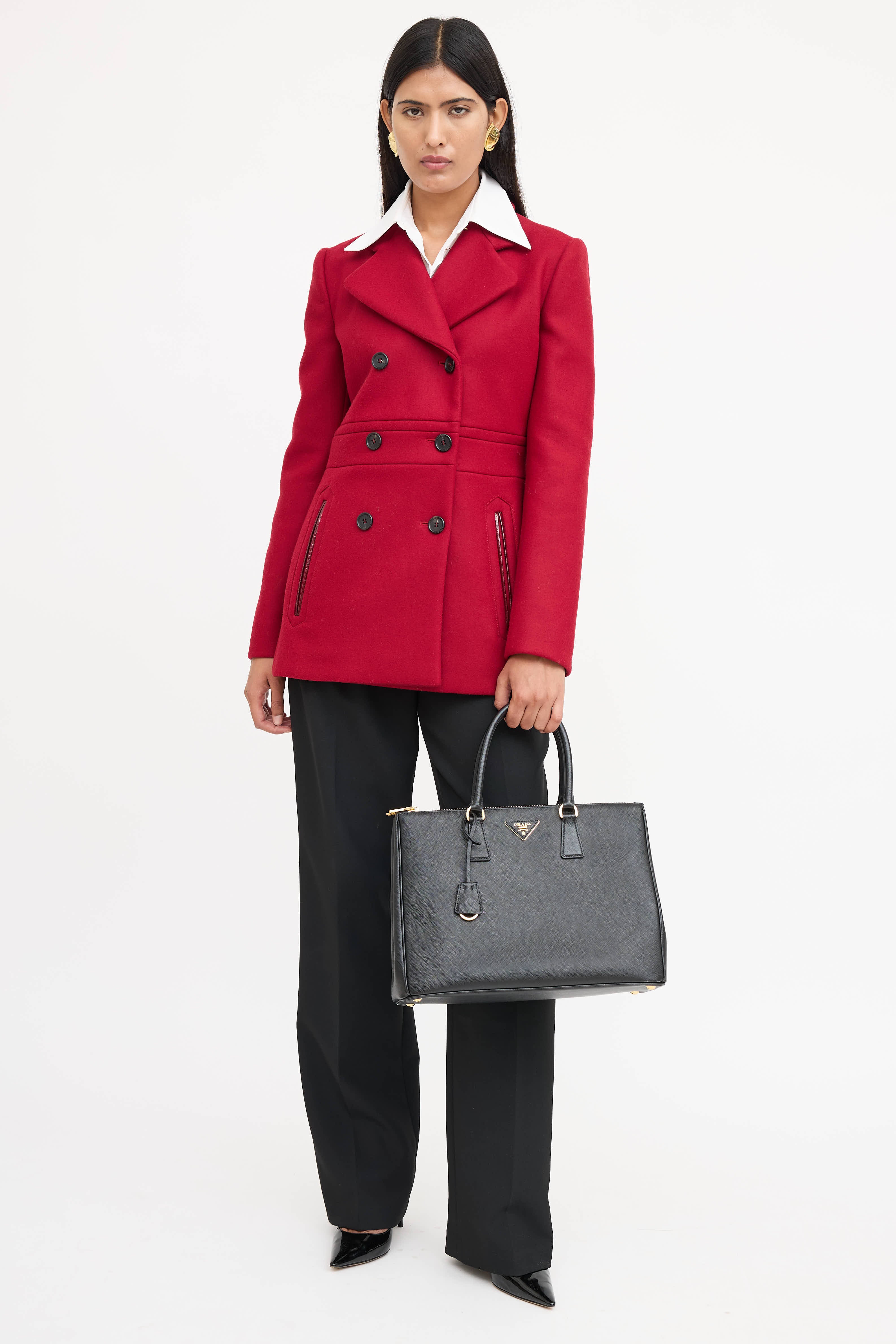 Prada Leather Gallerina Saffiano Bag