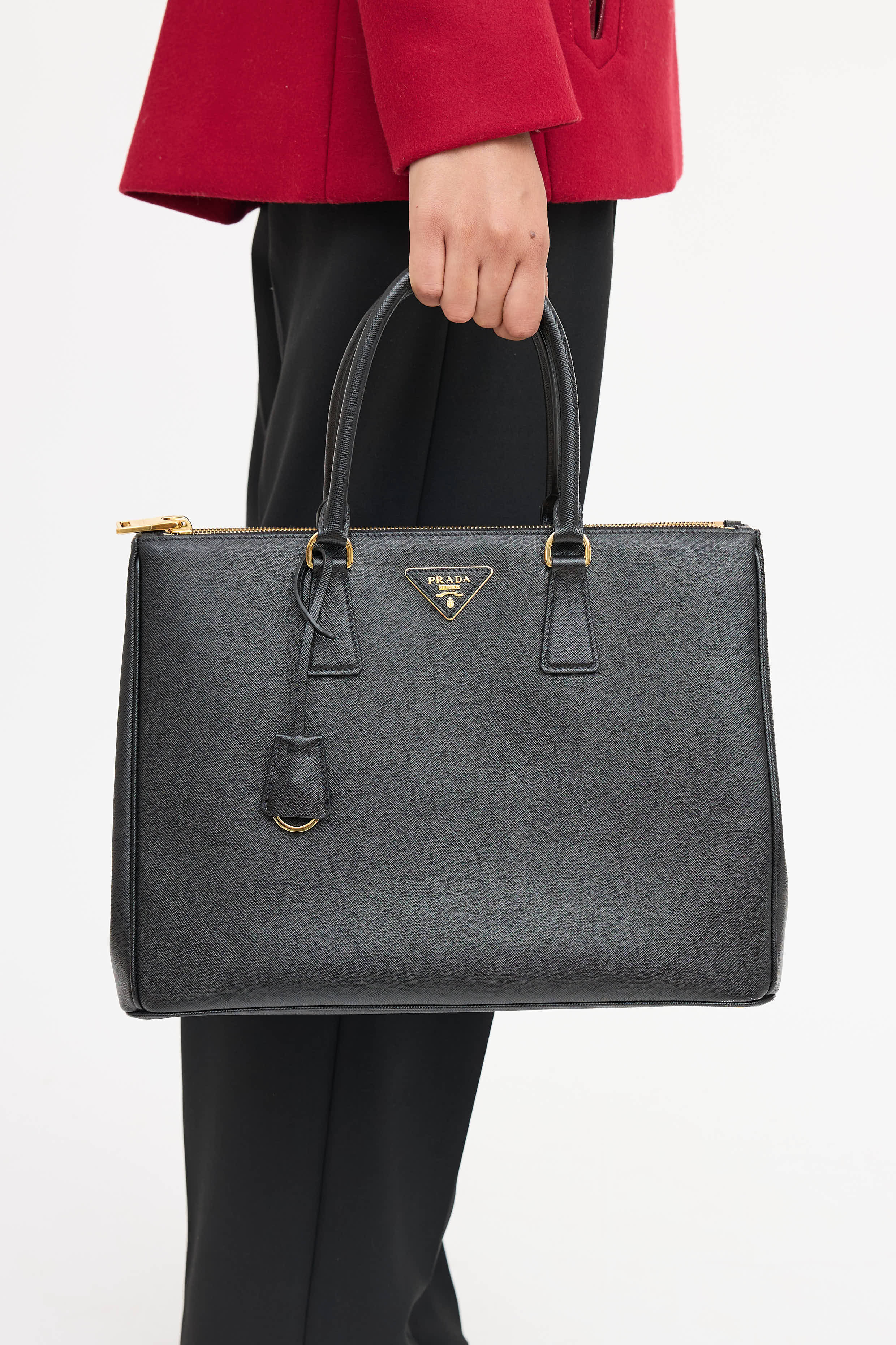 Prada Leather Gallerina Saffiano Bag