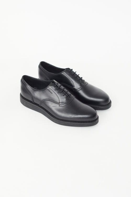 Prada Black Leather Oxford