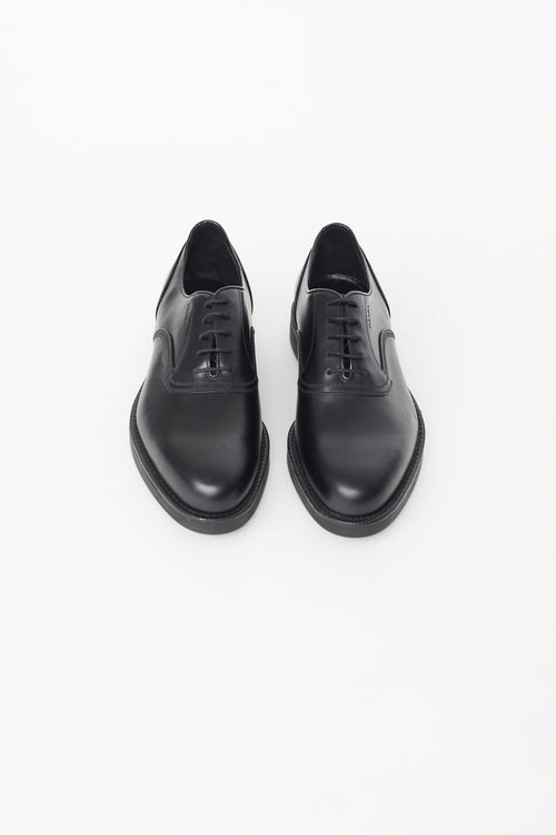 Prada Black Leather Oxford