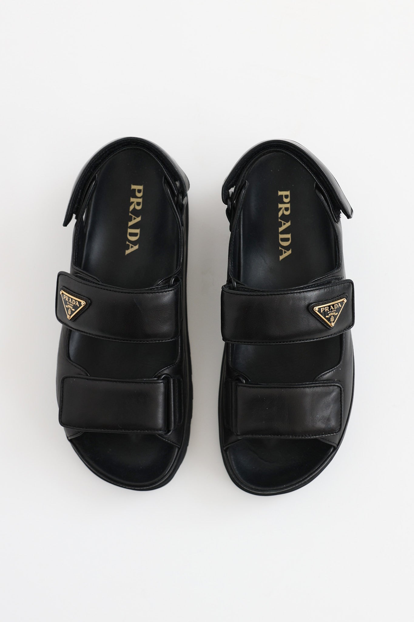 Prada Leather Padded Sandal
