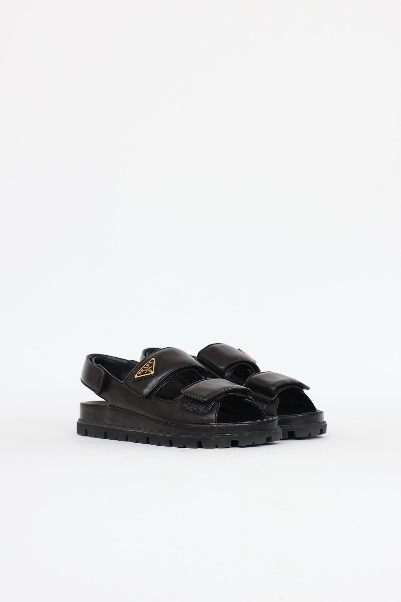 Prada Leather Padded Sandal