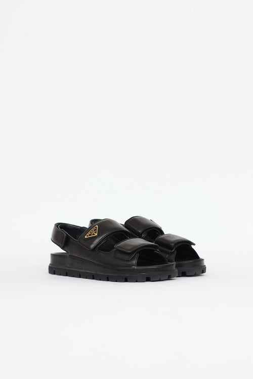 Prada Leather Padded Sandal