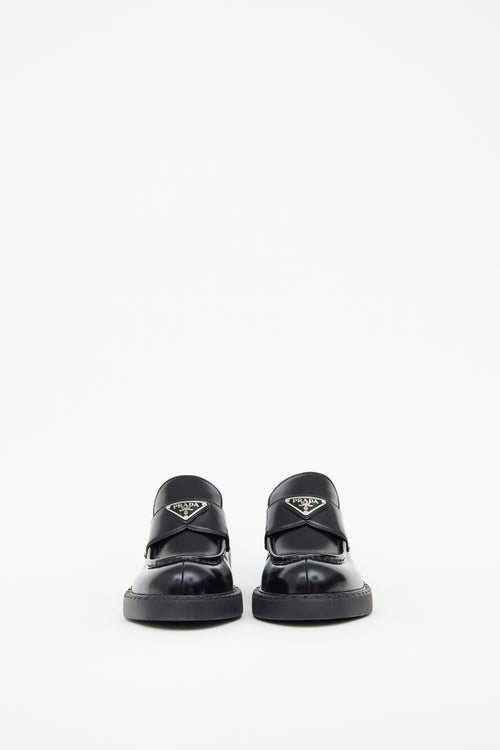 Leather Triangle Logo Loafer