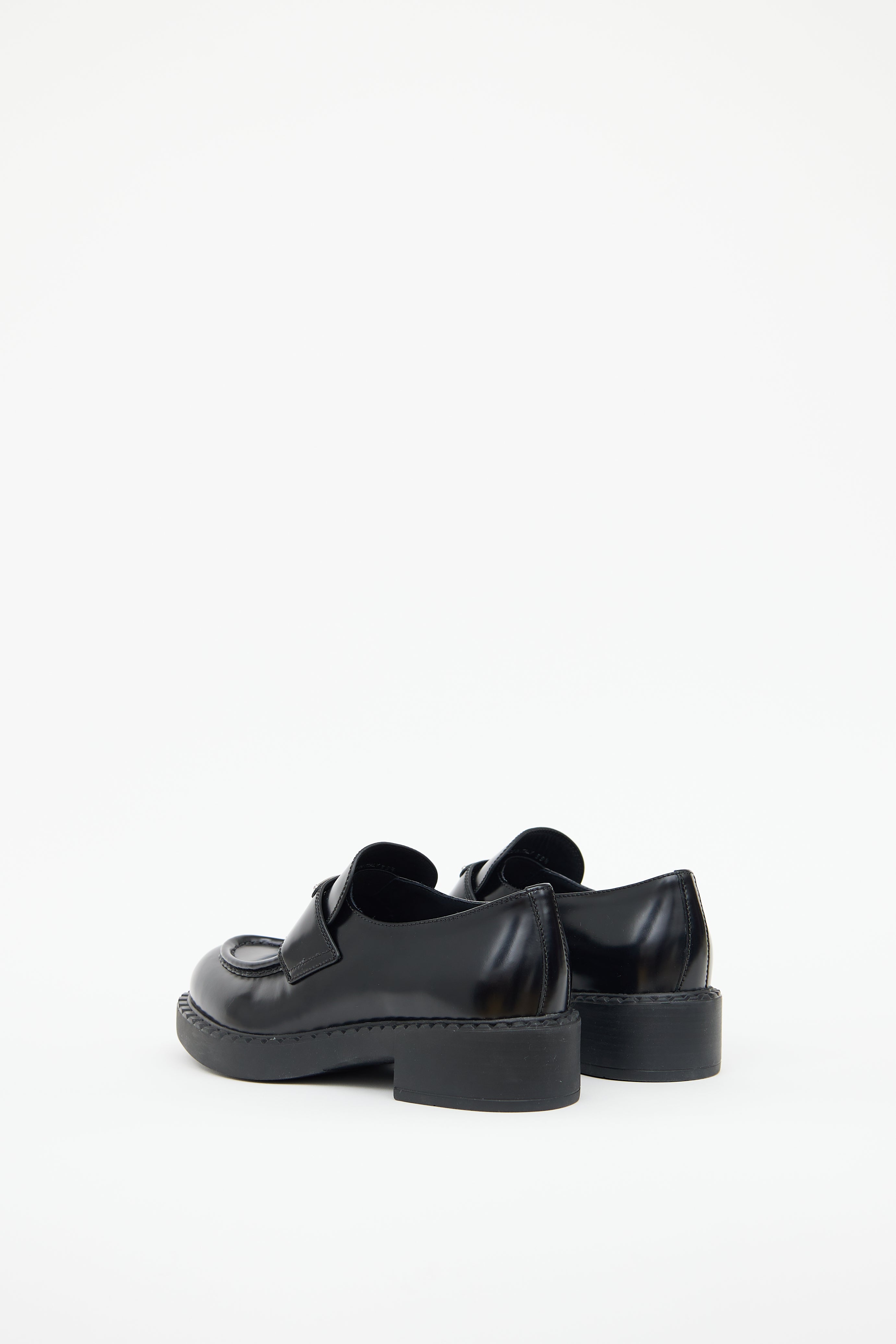 Leather Triangle Logo Loafer
