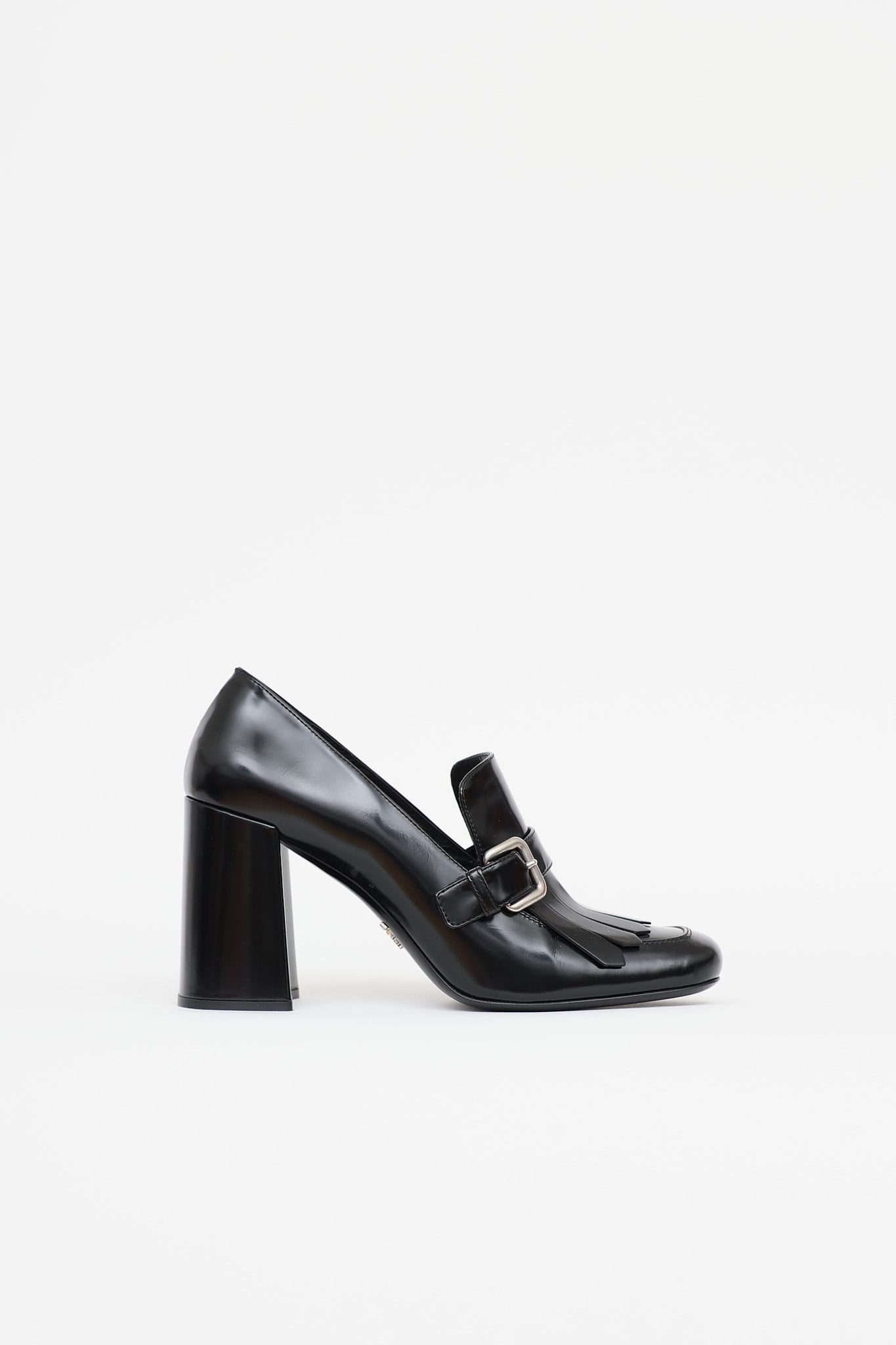Prada Leather Wingtip Loafer Pump