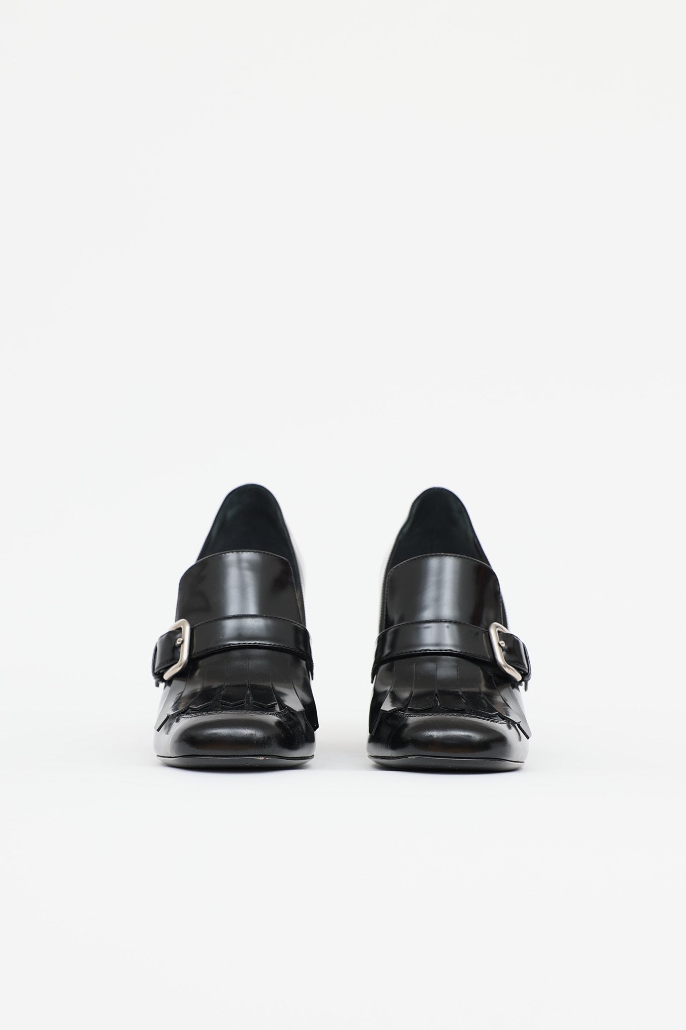 Prada Leather Wingtip Loafer Pump