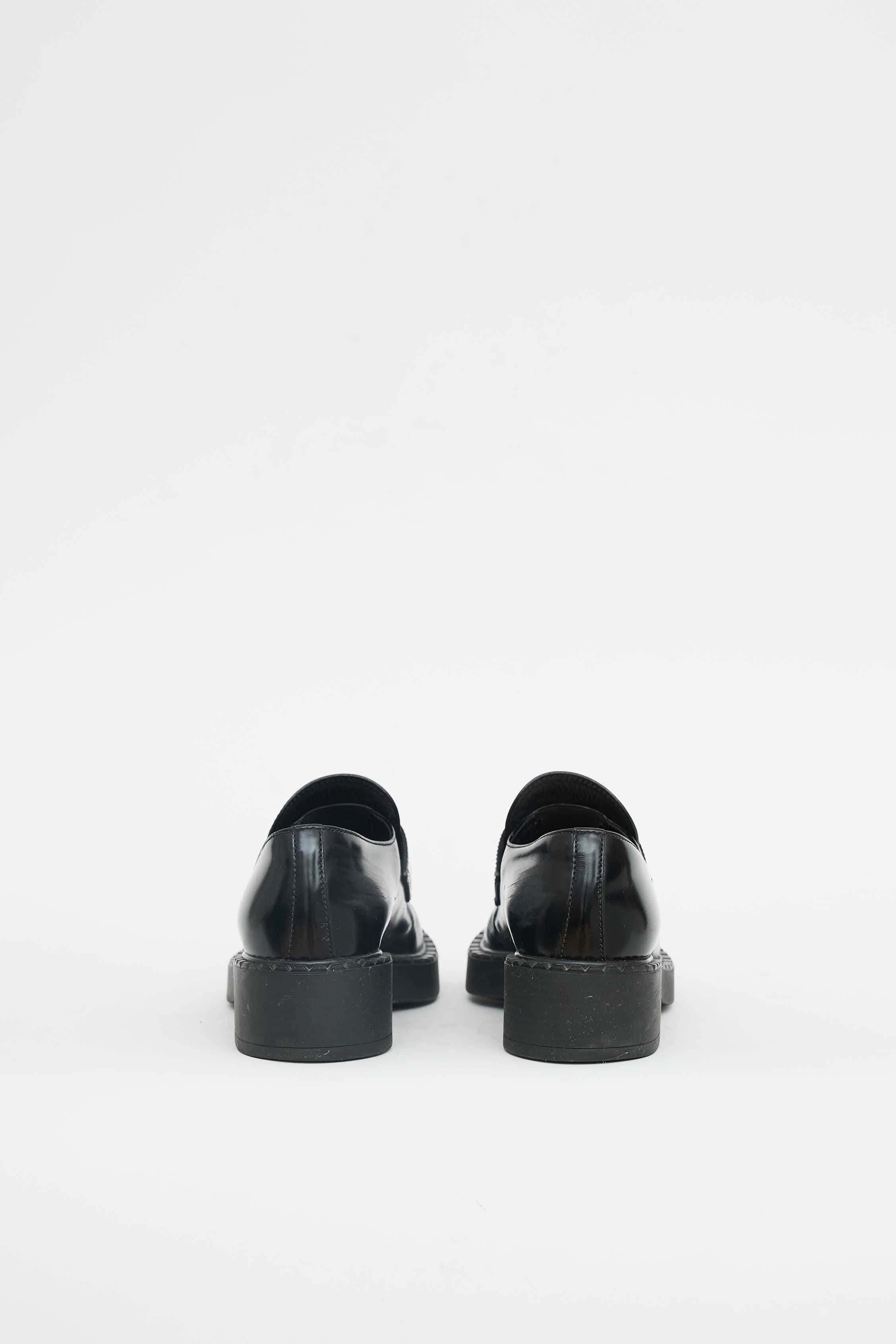 Prada Leather Logo Loafer