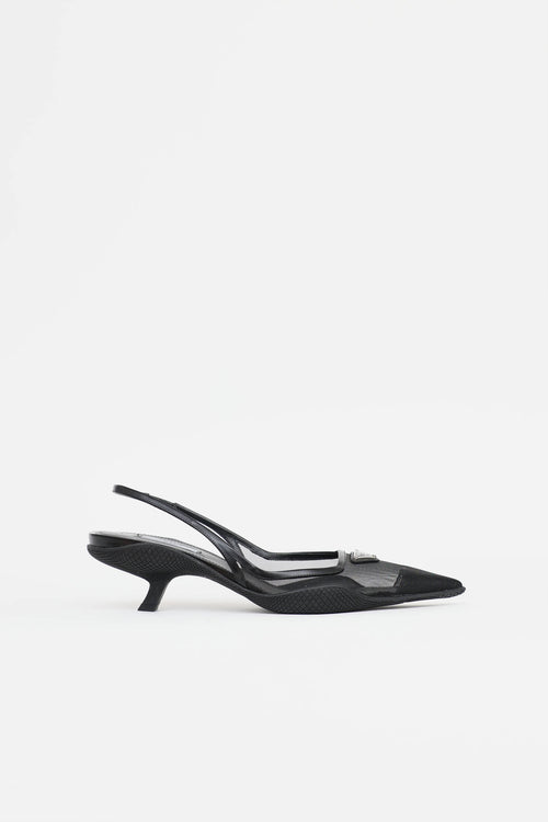 Prada Mesh Slingback Heel