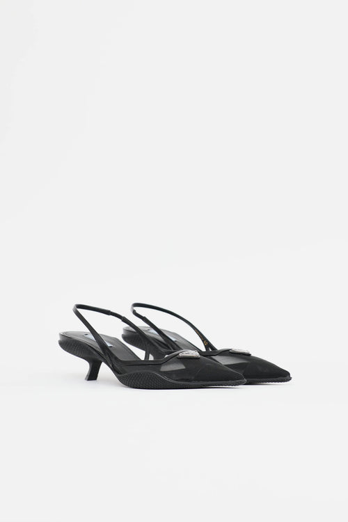 Prada Mesh Slingback Heel