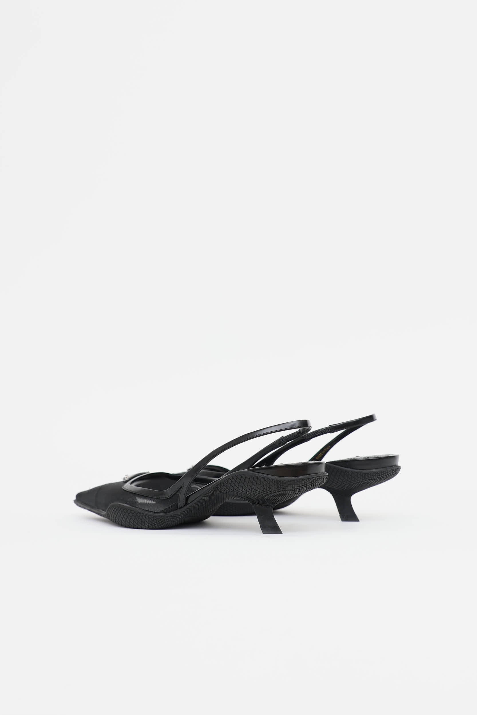 Prada Mesh Slingback Heel
