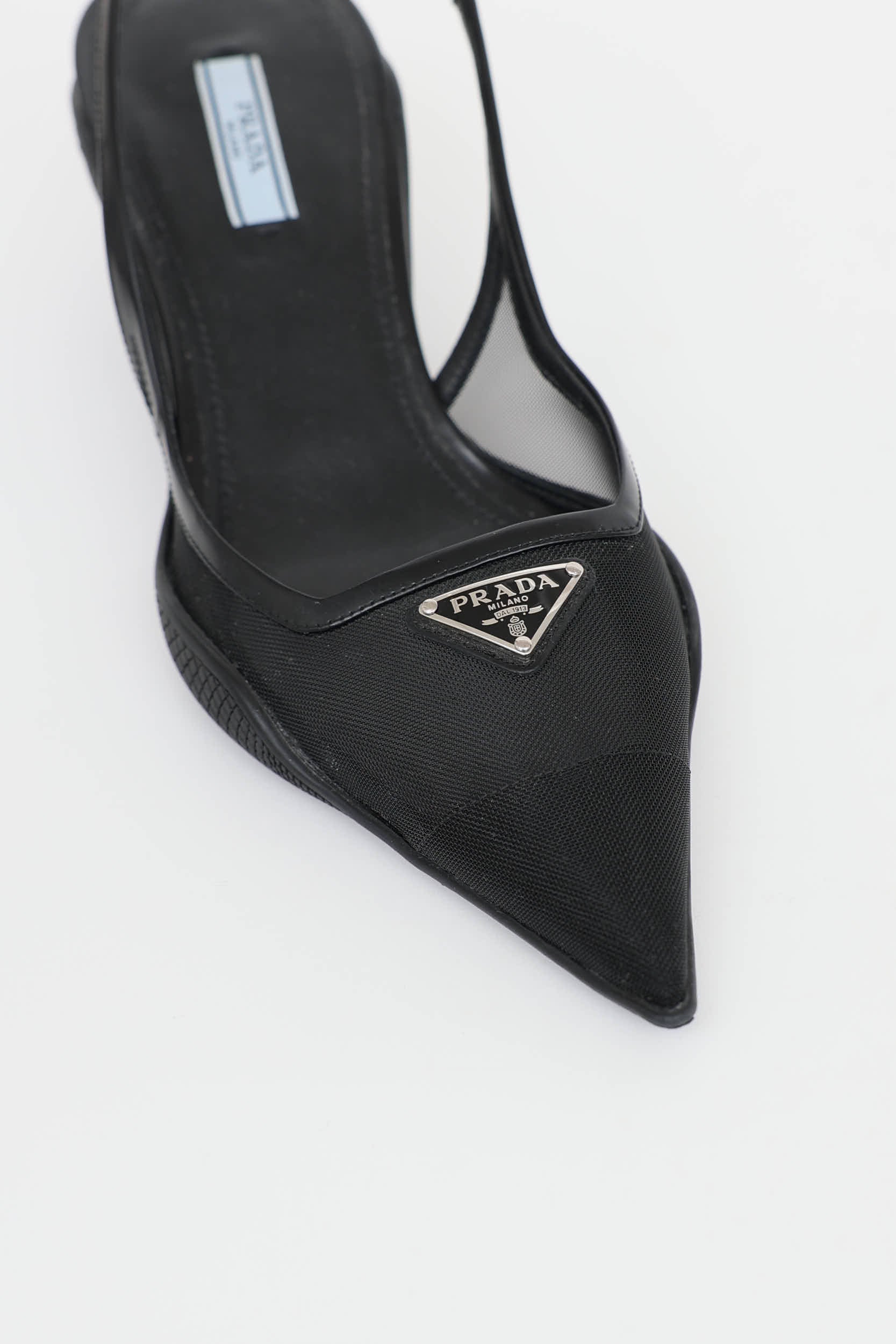 Prada Mesh Slingback Heel