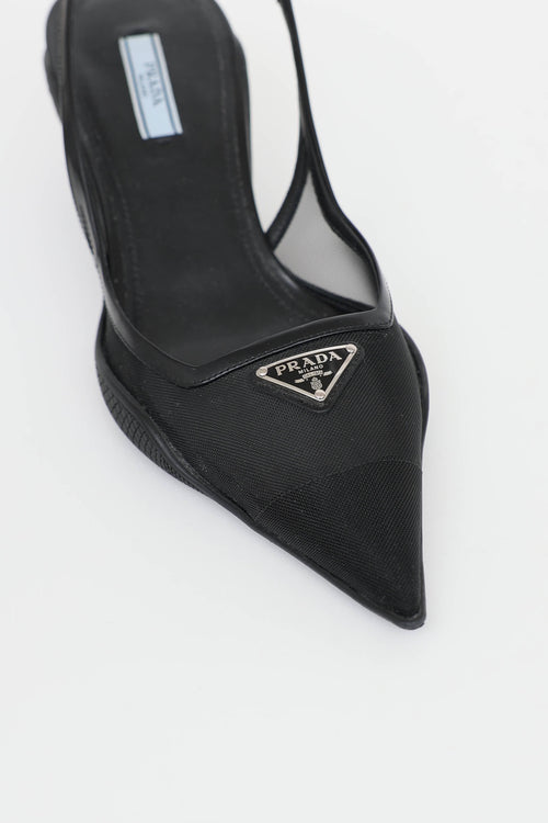 Prada Mesh Slingback Heel