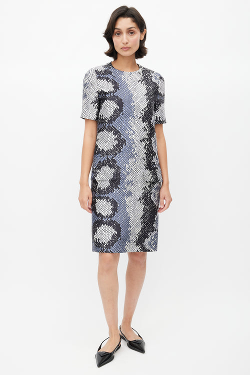 Prada Black & Multicolour Print Dress