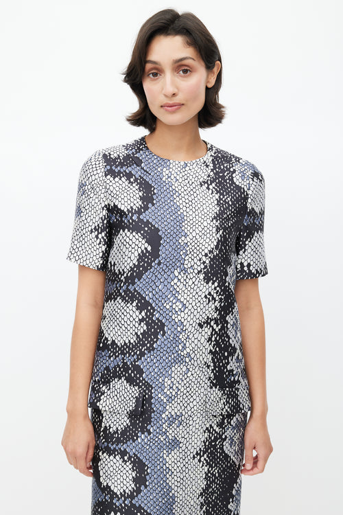 Prada Black & Multicolour Print Dress