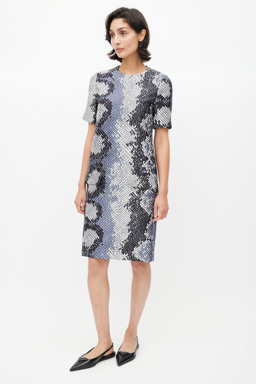 Prada Black & Multicolour Print Dress