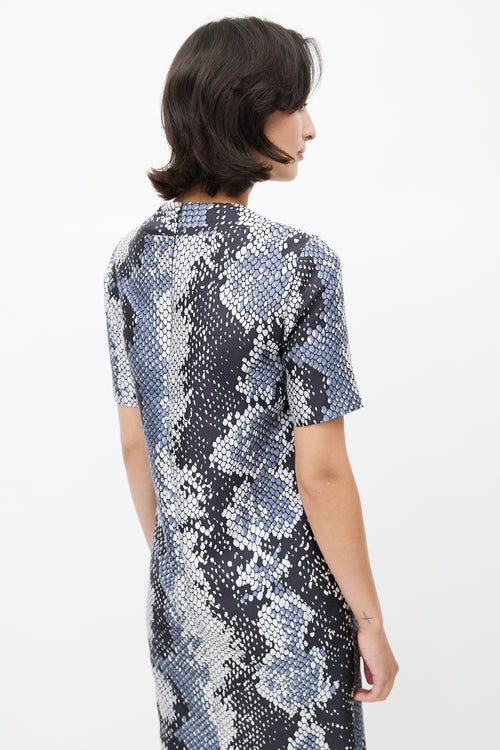 Prada Black & Multicolour Print Dress