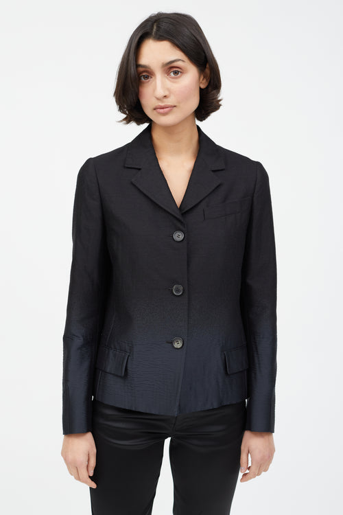 Prada Black & Navy Gradient Blazer