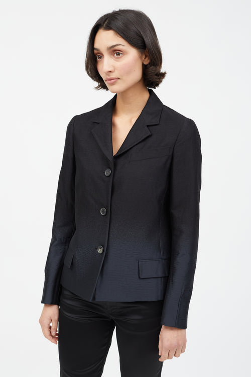 Prada Black & Navy Gradient Blazer