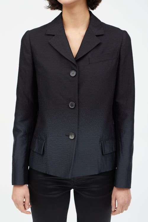 Prada Black & Navy Gradient Blazer