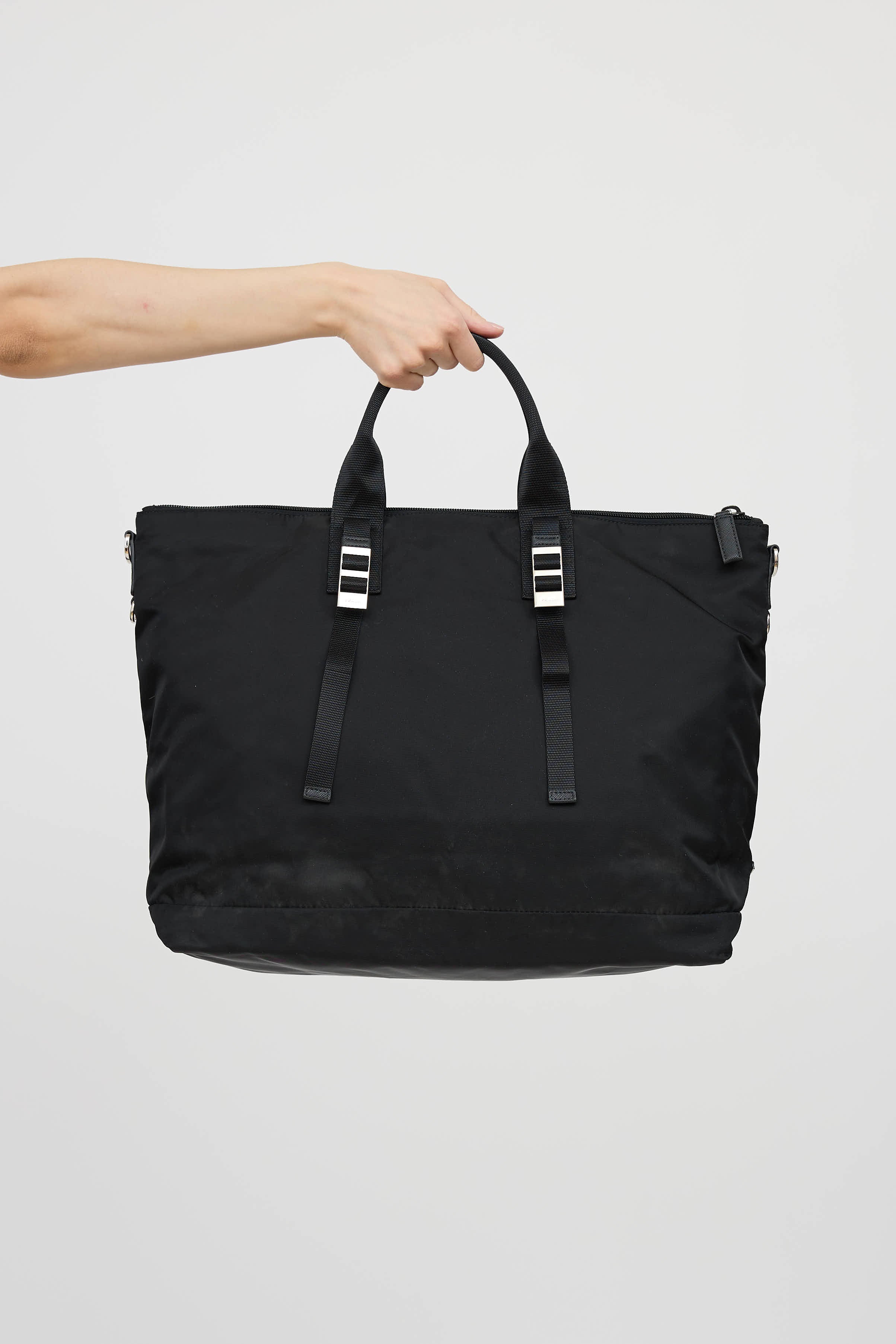 PradaNylon Double Pocket Duffle Bag