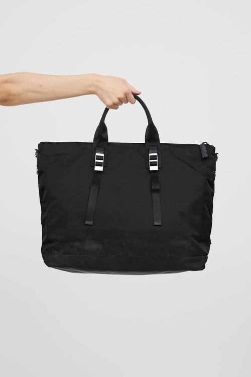 PradaNylon Double Pocket Duffle Bag