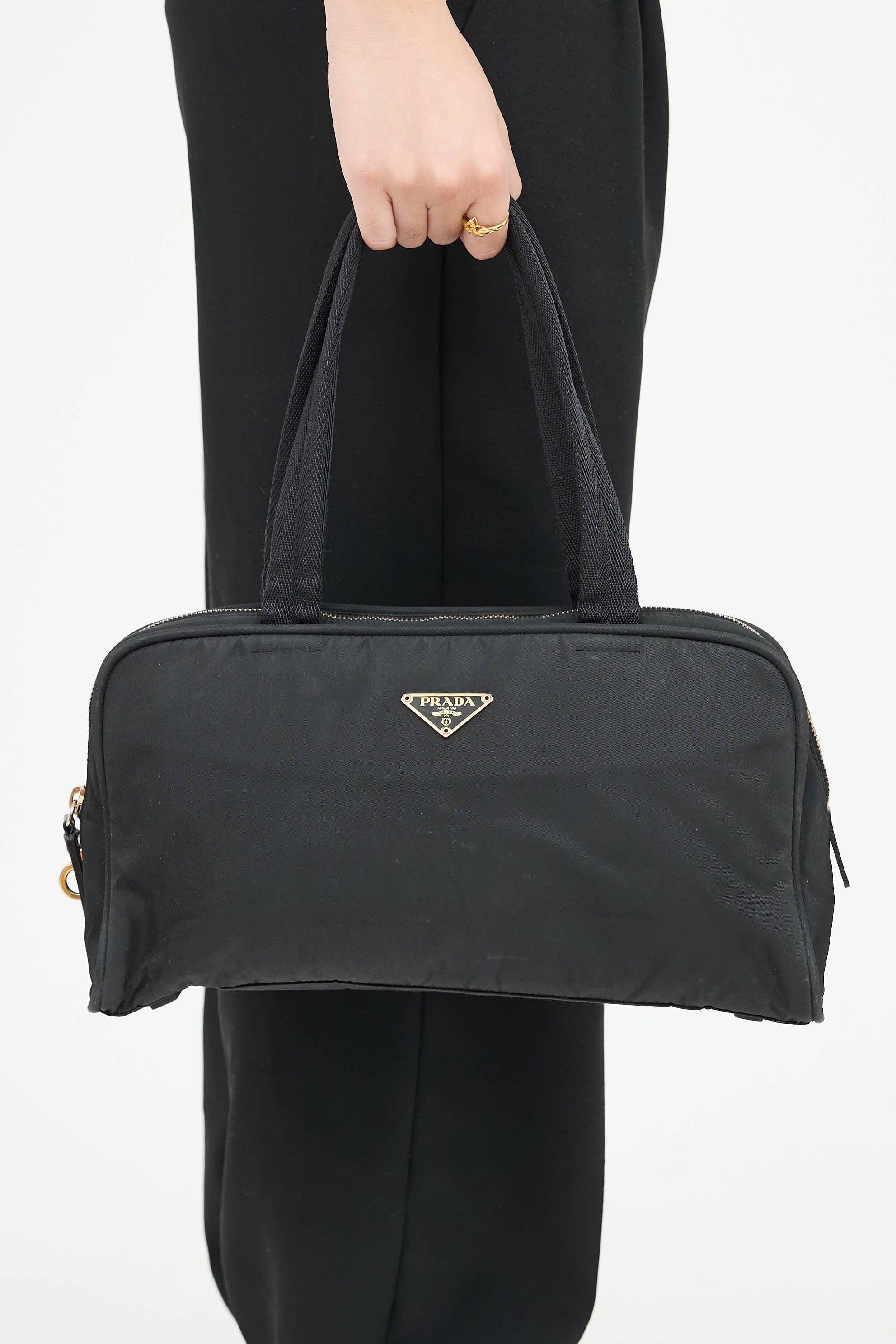 PradaNylon Zip Top Handle Bag