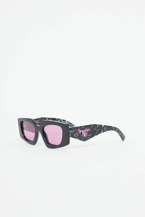 Prada SPR15Y Rectangle Sunglasses