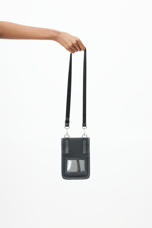 Prada Black Re-Nylon & Saffiano Smartphone Crossbody Bag