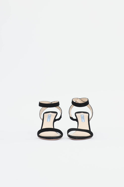 Prada Suede Ankle Strap Sandal
