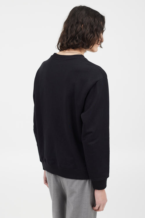 Prada Black & White Gradient Logo Sweatshirt