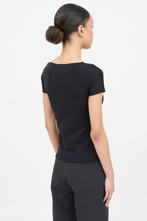 Prada Sport Nylon Logo Short Sleeve Top