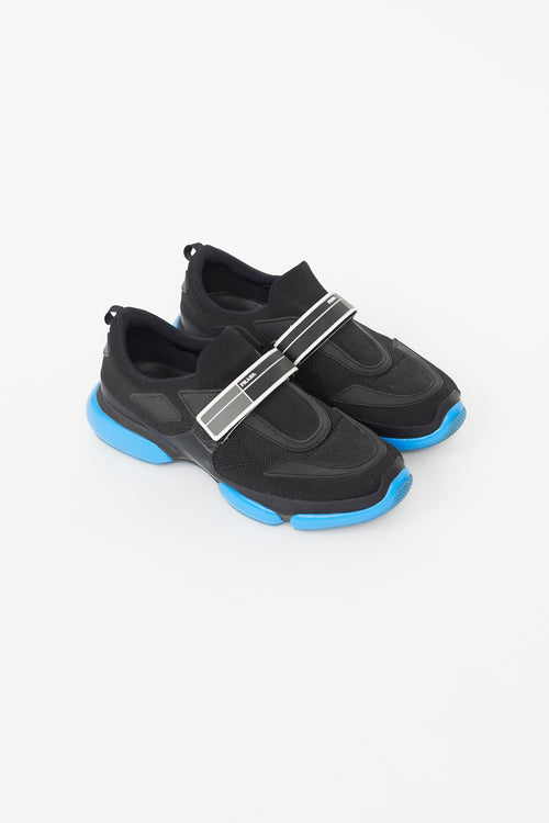 Prada Black & Blue Cloudburst Sneaker