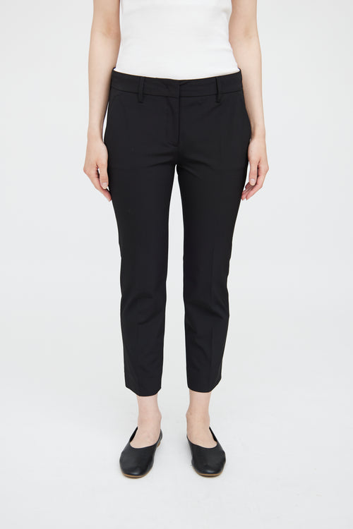 Prada Black Straight Crop Pant
