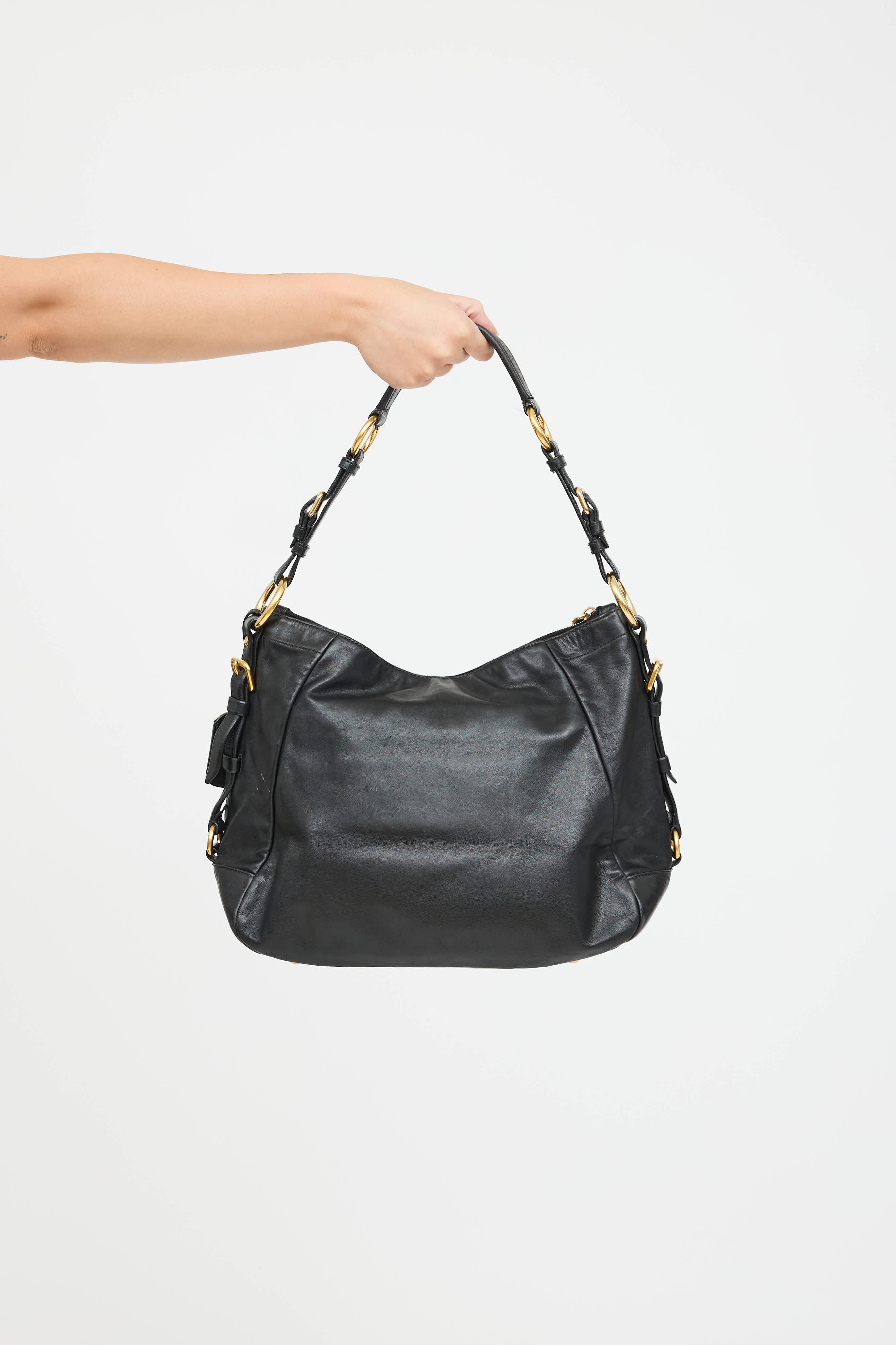 Prada Calf Leather Shoulder Bag