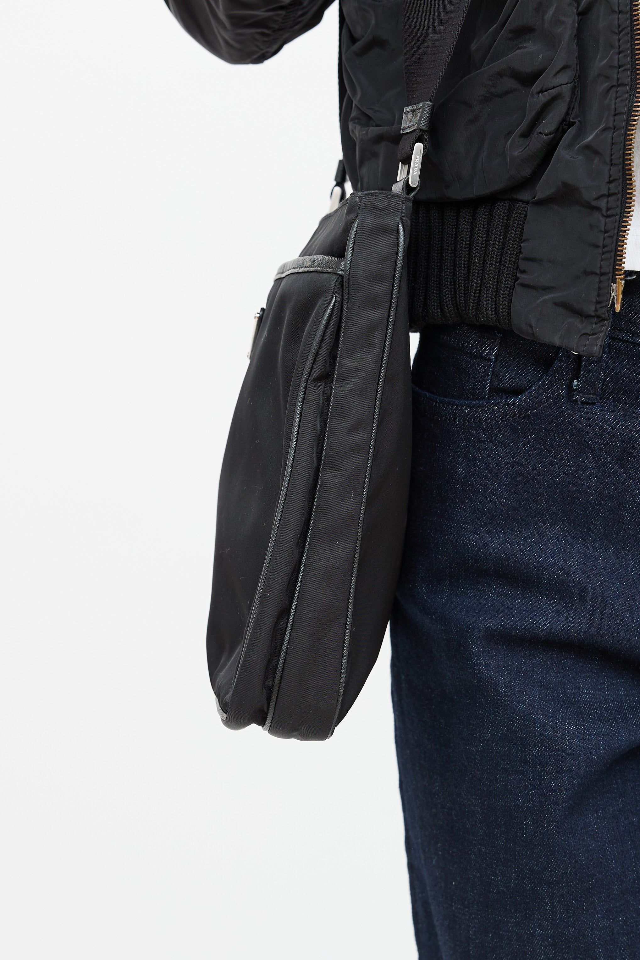 Prada Tessuto Saffiano Crossbody Bag