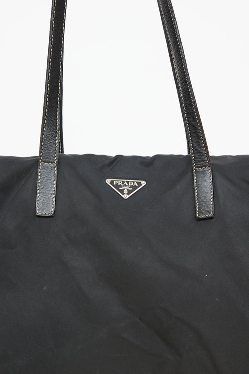 Prada Nylon Contrast Stitch Tote